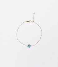 Enamel and Diamond Blue Dimond Shape Bracelet